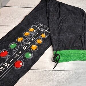 Black and Green Drag Racing Lounge Pants
